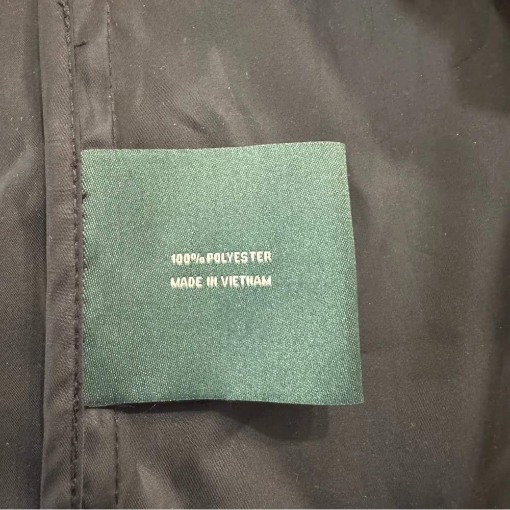 Lauren Ralph Lauren Mens Black Packable Parka Raincoat Button Front Small